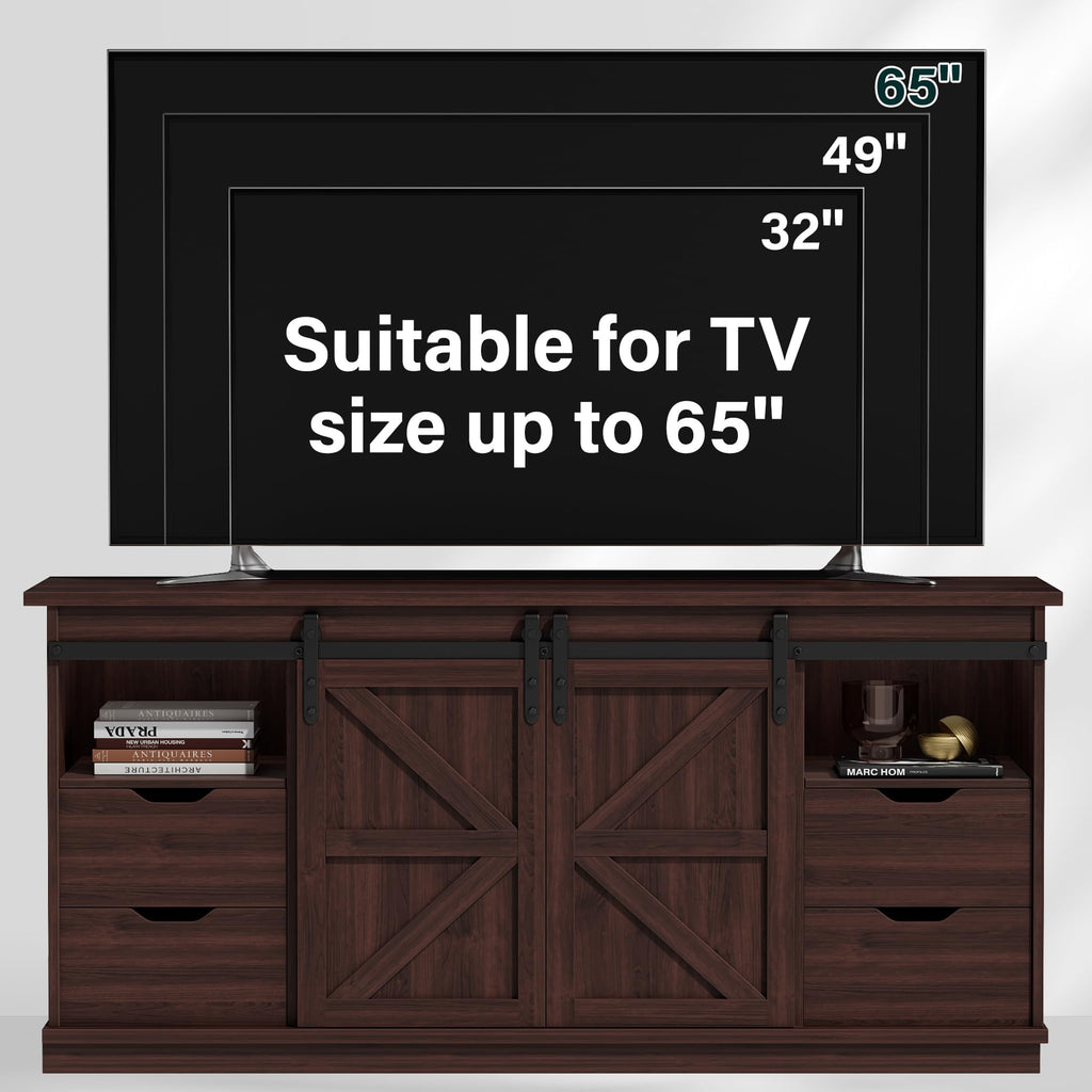 Rustic Oak 4 Drawer TV Stand N4158