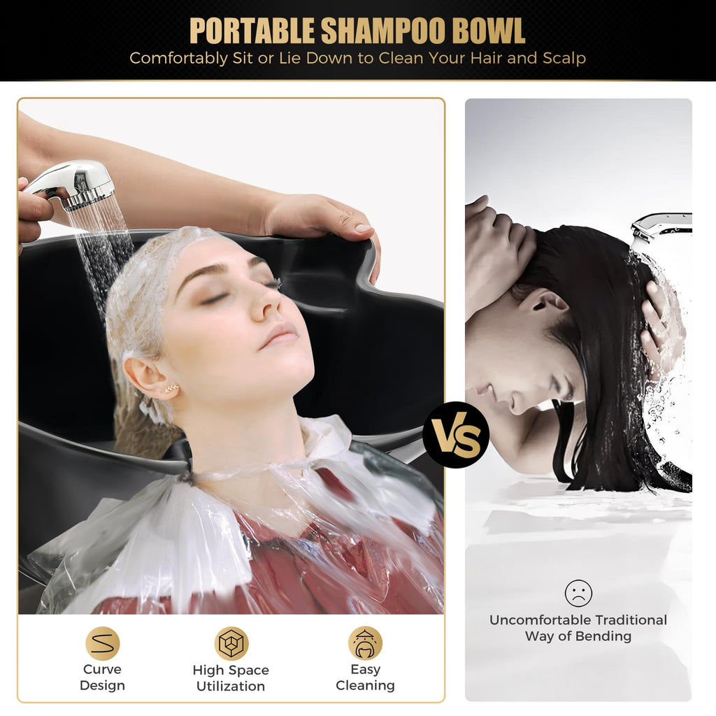 Portable Plastic Shampoo Unit with Electric Pump, 2 Buckets and Drain Hoses Y849
