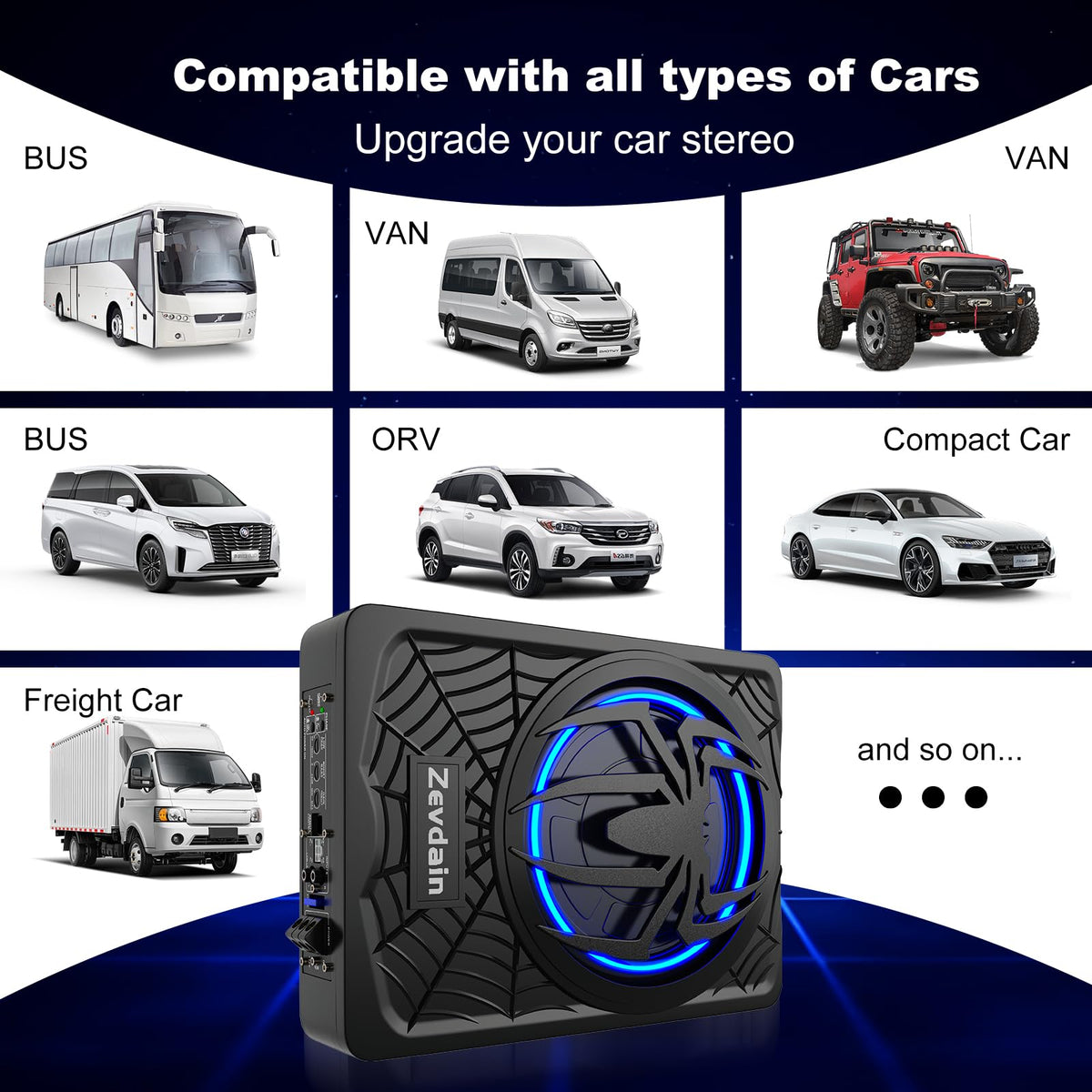 1200w Underseat Subwoofer with Amp U91931