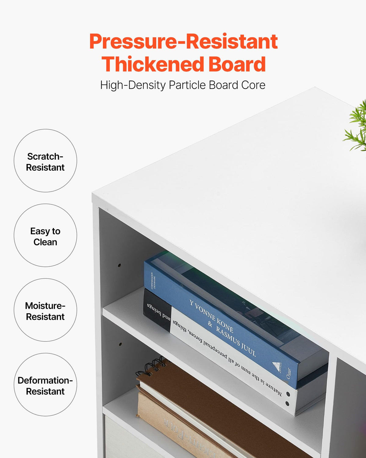 White 2 Drawer Wooden Lockable Mobile File Cabinet T606112