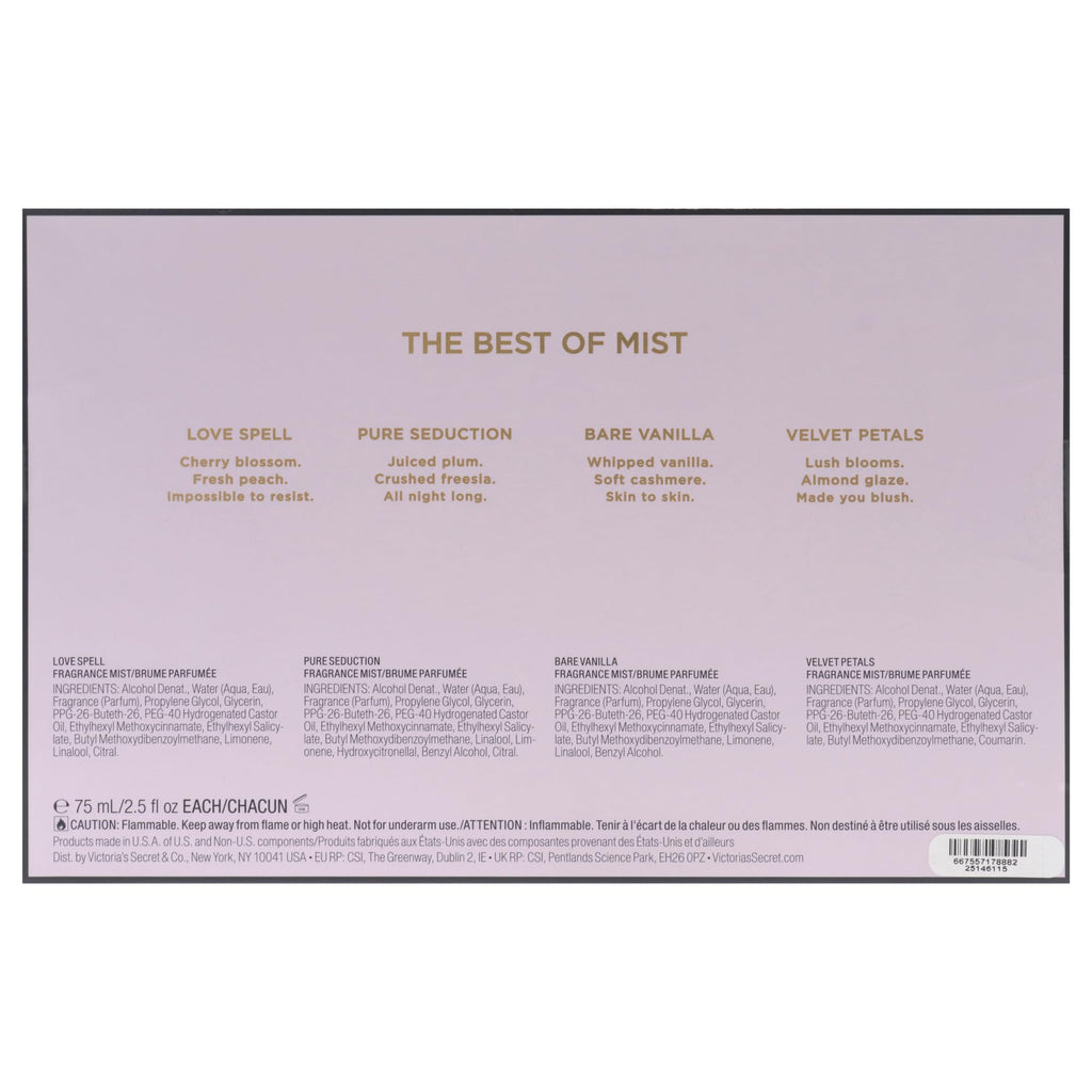 4 Pc Fragrance Mist Set O965