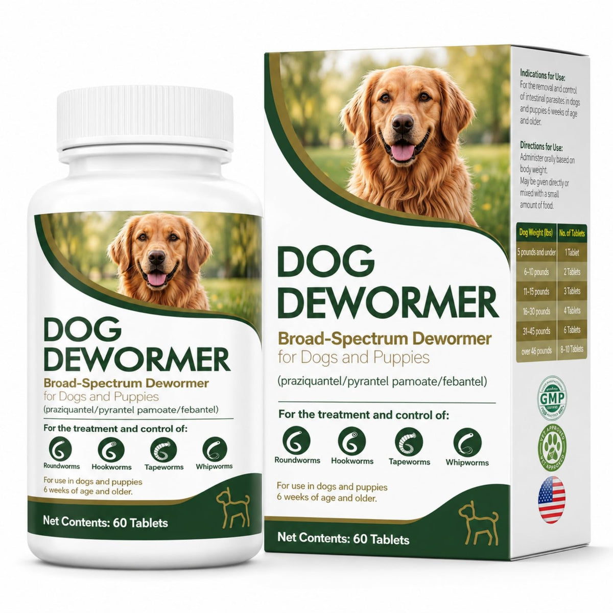 Dewormer for Dogs, 60 Tablets M740735