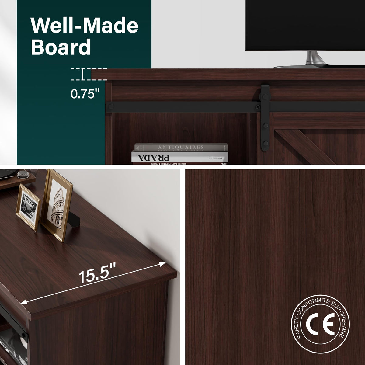 Rustic Oak 4 Drawer TV Stand N4158