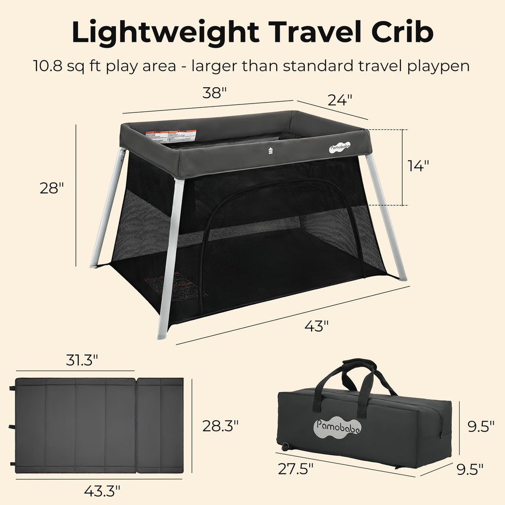 Foldable Portable Playpen with Mattress L71861
