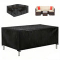 Black Waterproof Oxford Patio Furniture Cover U313782