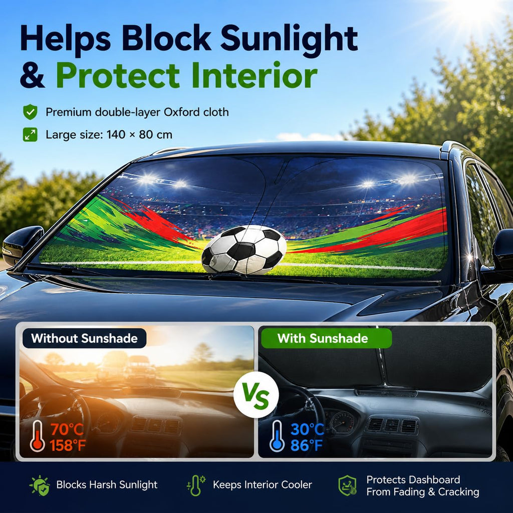 Foldable Front Window Oxford Cloth Car Sun Shade 140 x 80cm N973