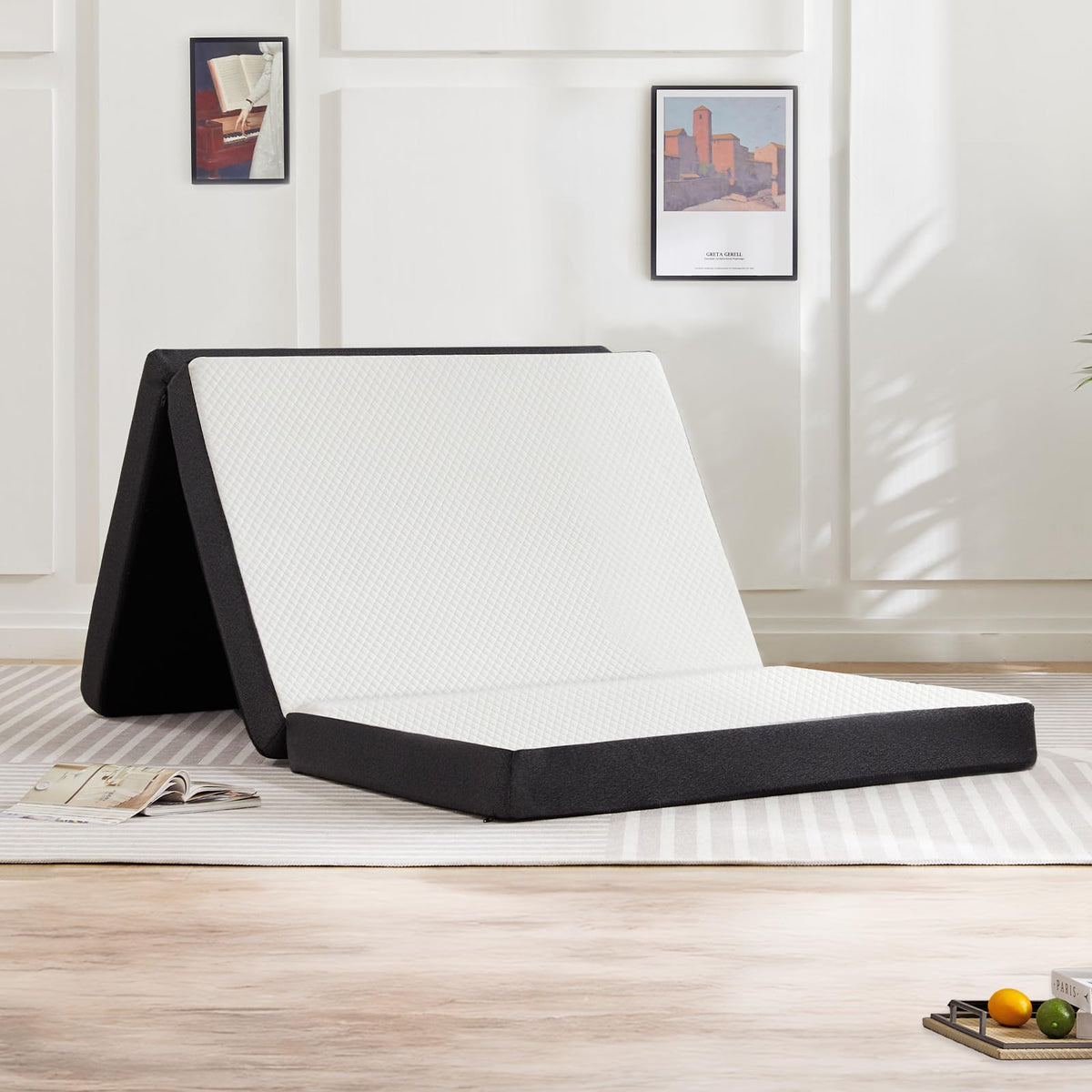 Twin Memory Foam 3 inch Folding Topper with Washable Cover V436