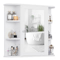 White Wall Mounted Medicine Cabinet with Mirror V79885