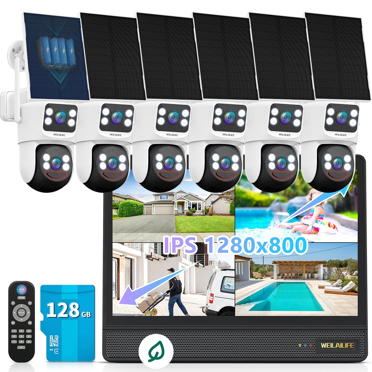 Wireless Security Camera System with 10" HD Monitor O73215