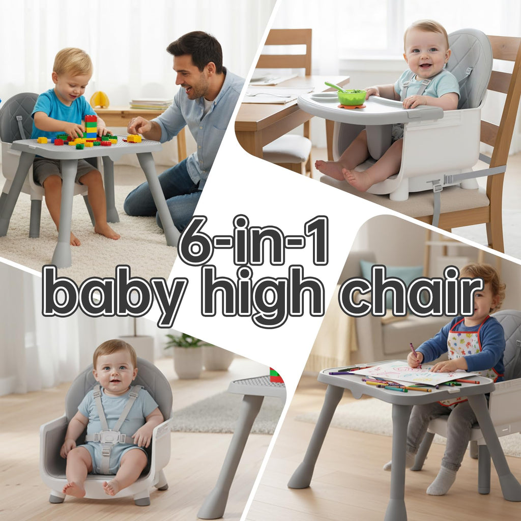 6-in-1 Convertible Baby Highchair D346