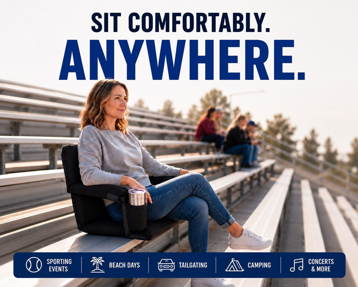 Stadium Seats with Back Support, Armrests, Cup Holders, Padded Cushion D2156