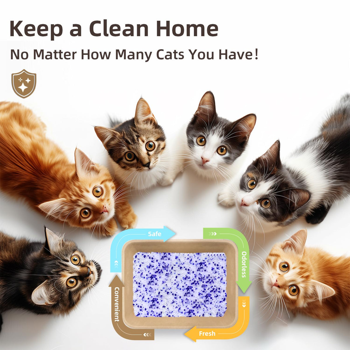 Crystal Cat Litter Silica Gel Non-Clumping Unscented 17.2 lb T809538