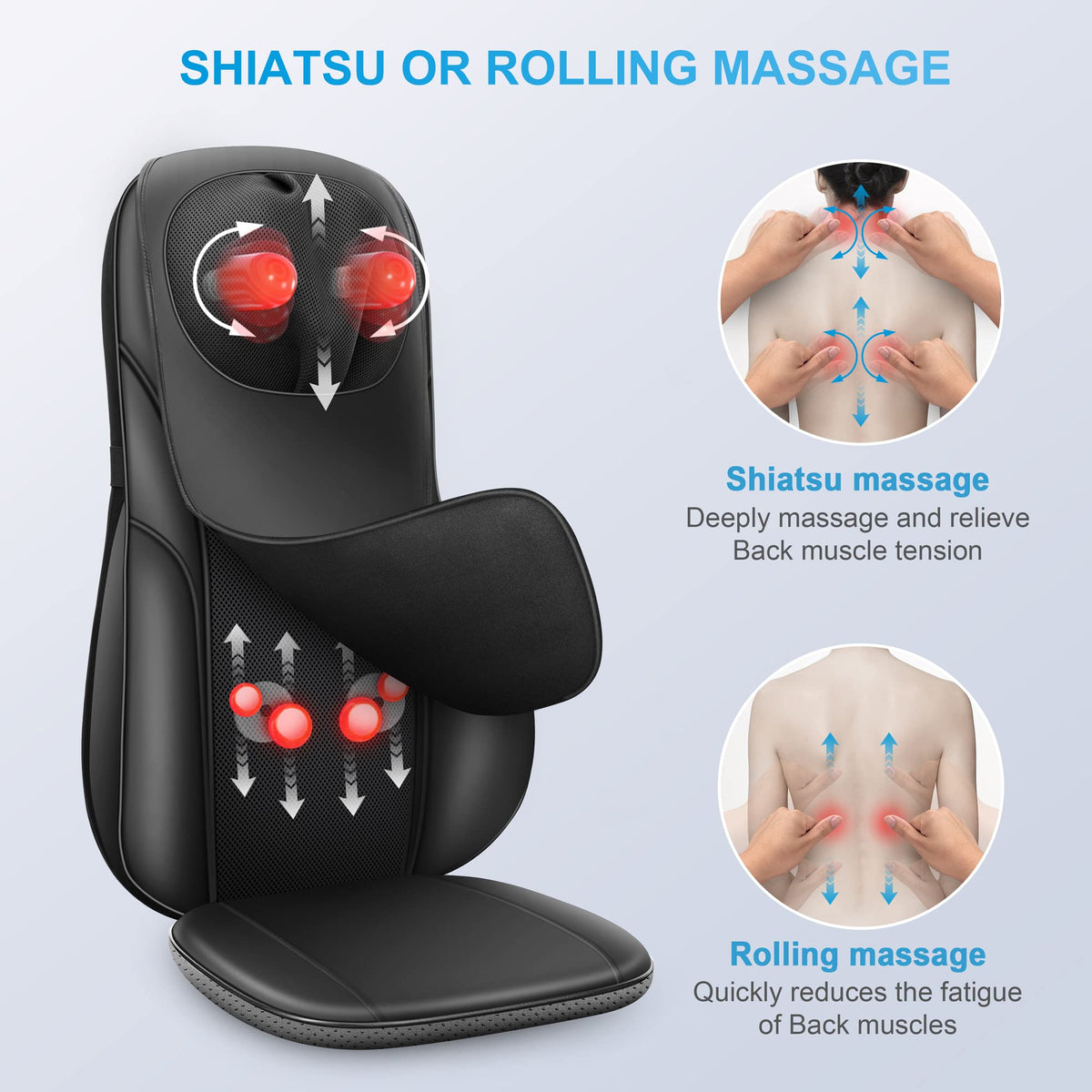 Shiatsu Back Massager with Heat H536
