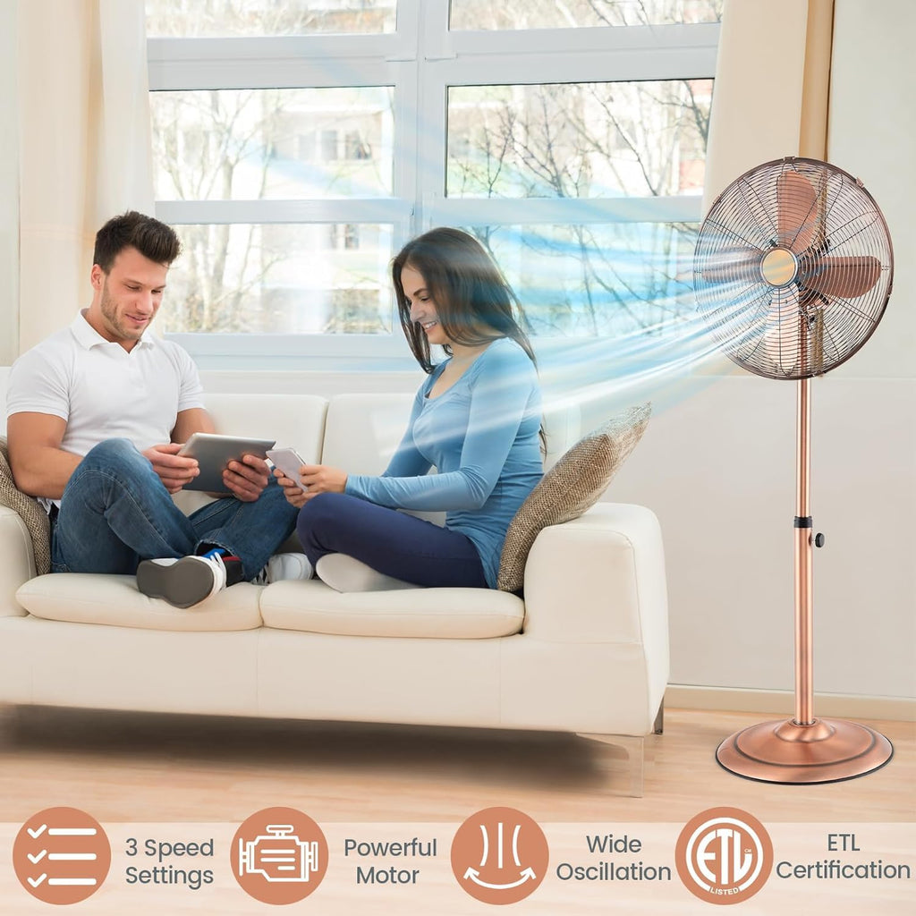 16'' Oscillating Pedestal Fan with 3 Speed H445