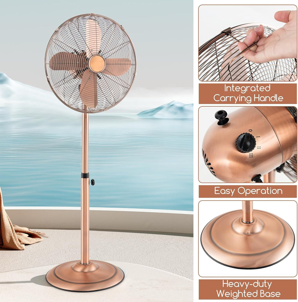 16'' Oscillating Pedestal Fan with 3 Speed H445