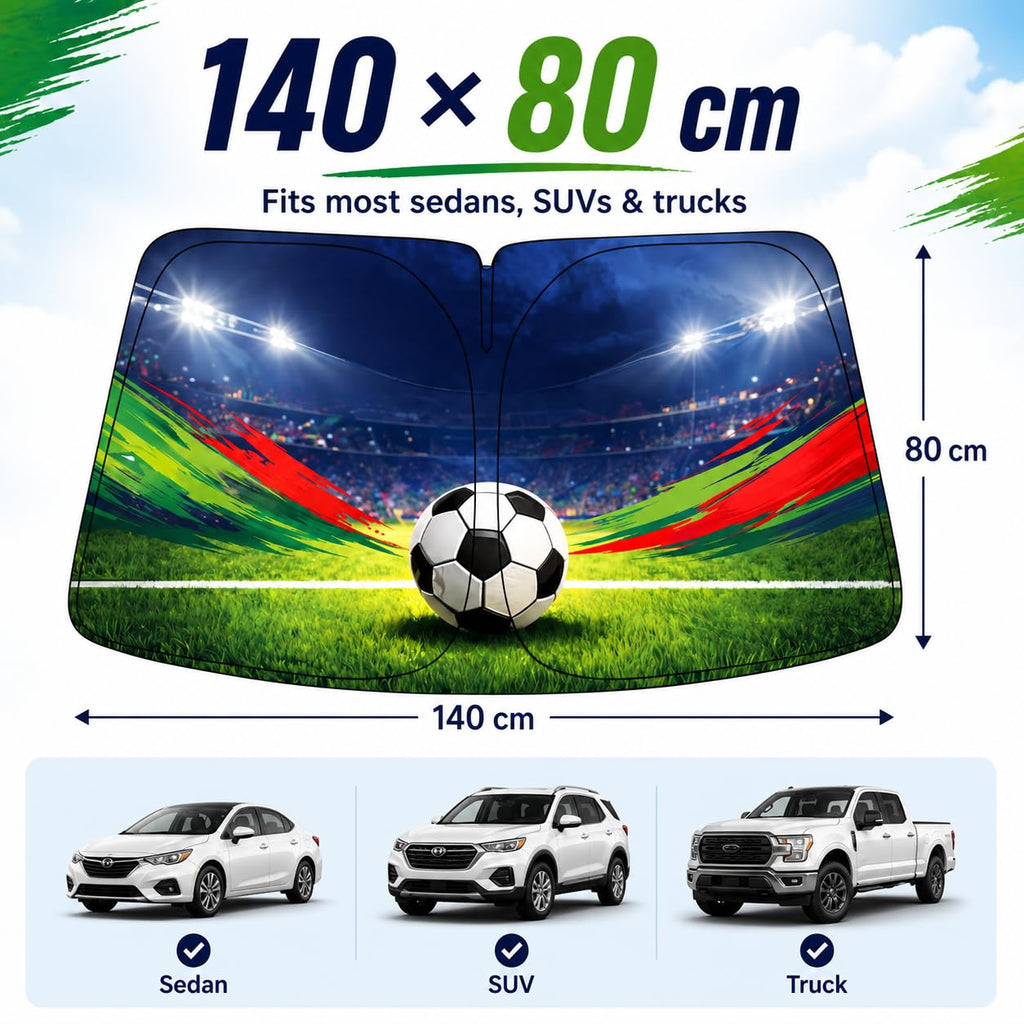 Foldable Front Window Oxford Cloth Car Sun Shade 140 x 80cm N973