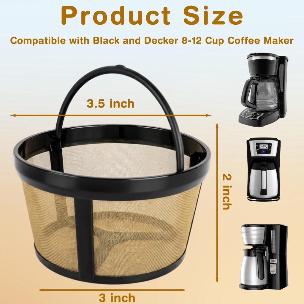 3 Pack Reusable 8-12 Cup Coffee Filter Basket V62608