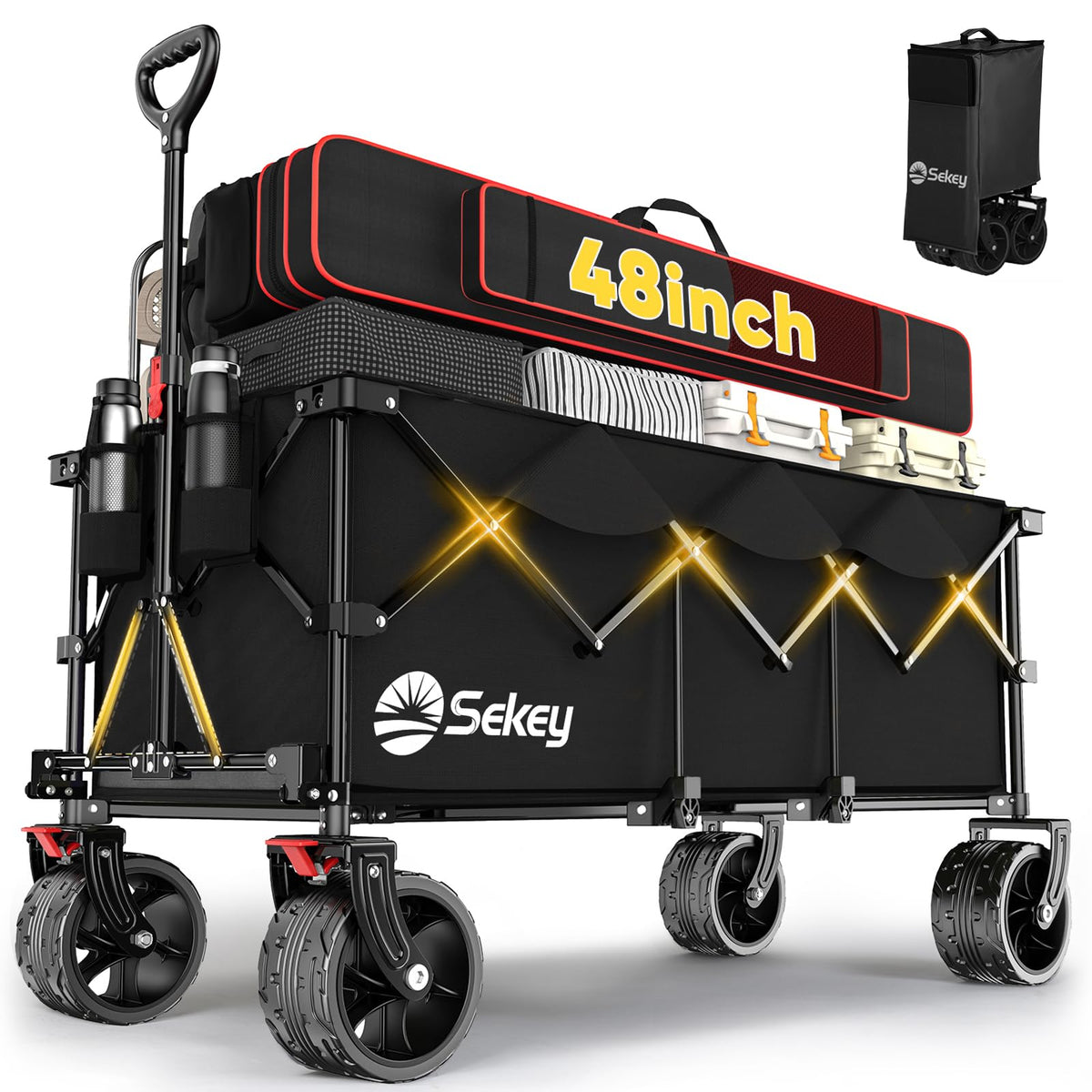 300L Extended Collapsible Wagon, 660 lb Capacity A58655