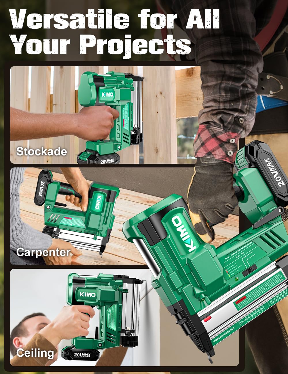 18 Gauge Cordless Brad Nailer and Stapler with Battery I709938