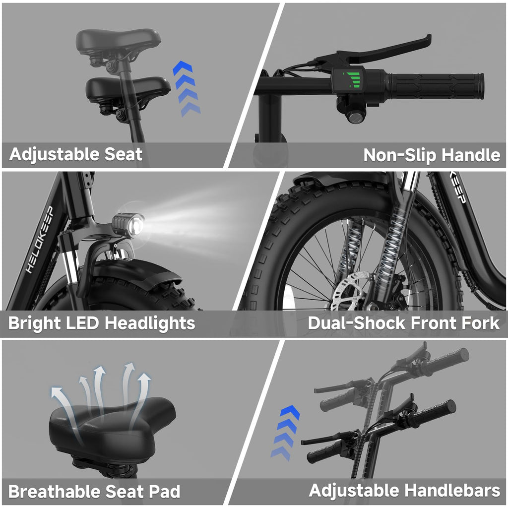 Folding Electric Bike with Rear Rack B164