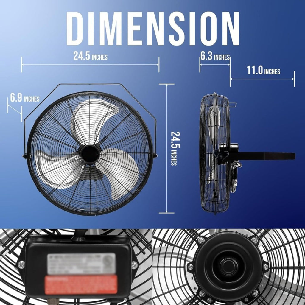 20 Inch 3 Speed Metal Floor Fan W54411