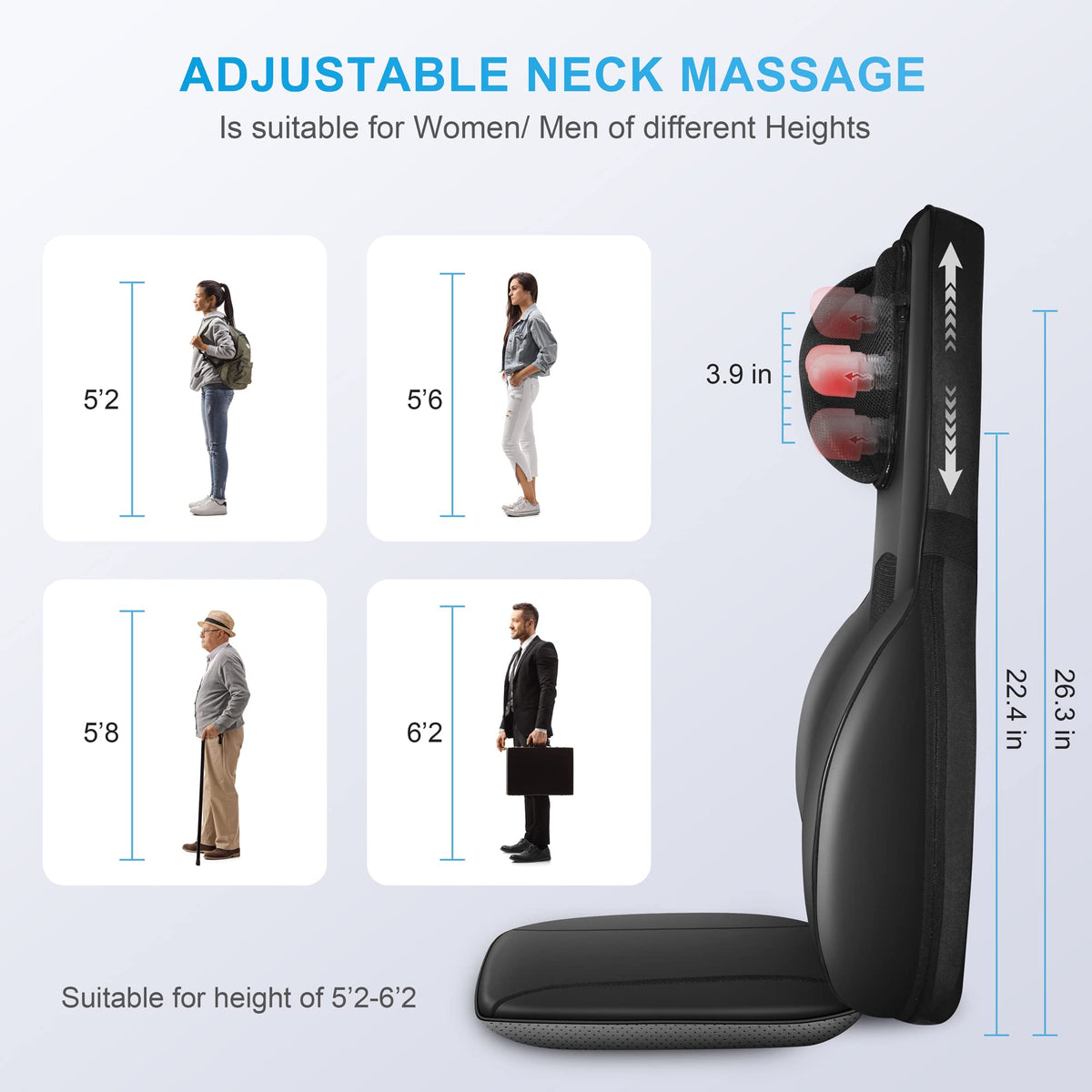 Shiatsu Back Massager with Heat H536