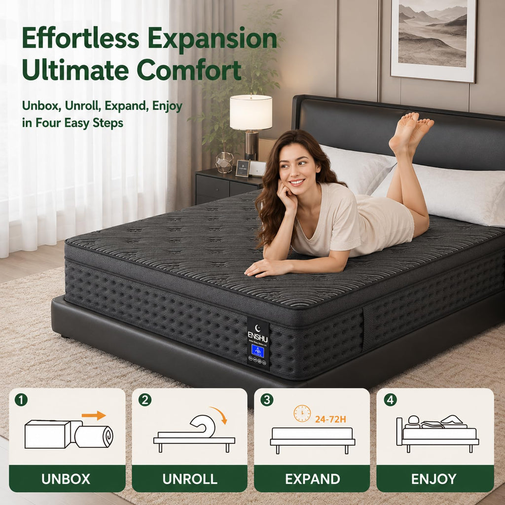 14 Inch Medium Firm Full Pocket Spring Hybrid Mattress G956956