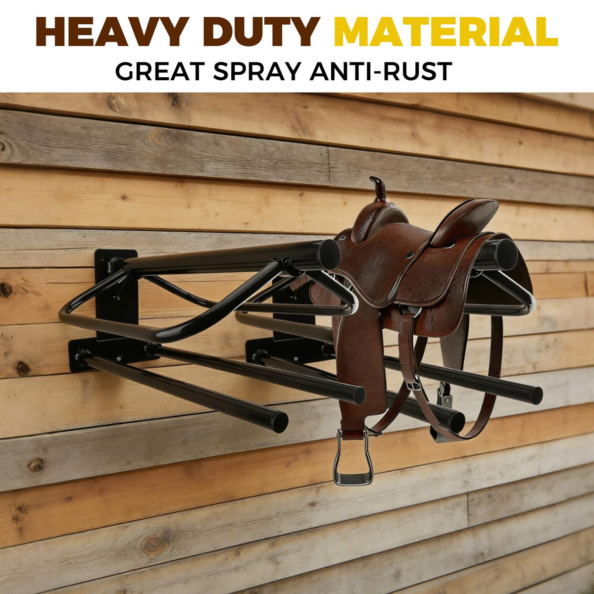2 Pack Wall Mounted Saddle Rack Q76398