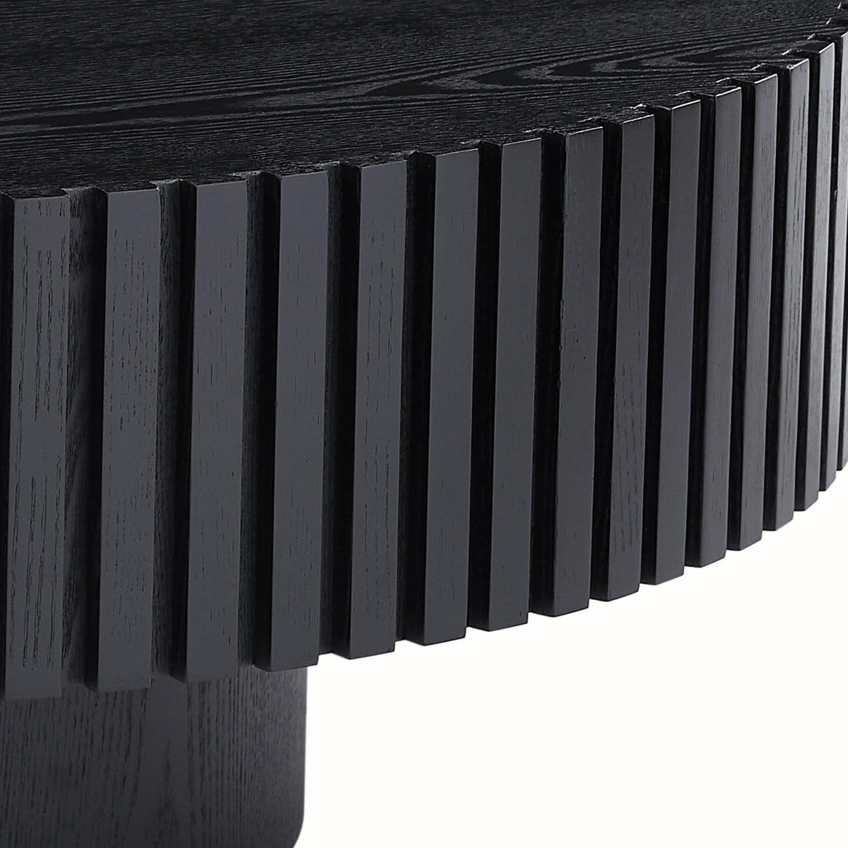 Matt Black Round Nesting Wood Coffee Table X182243