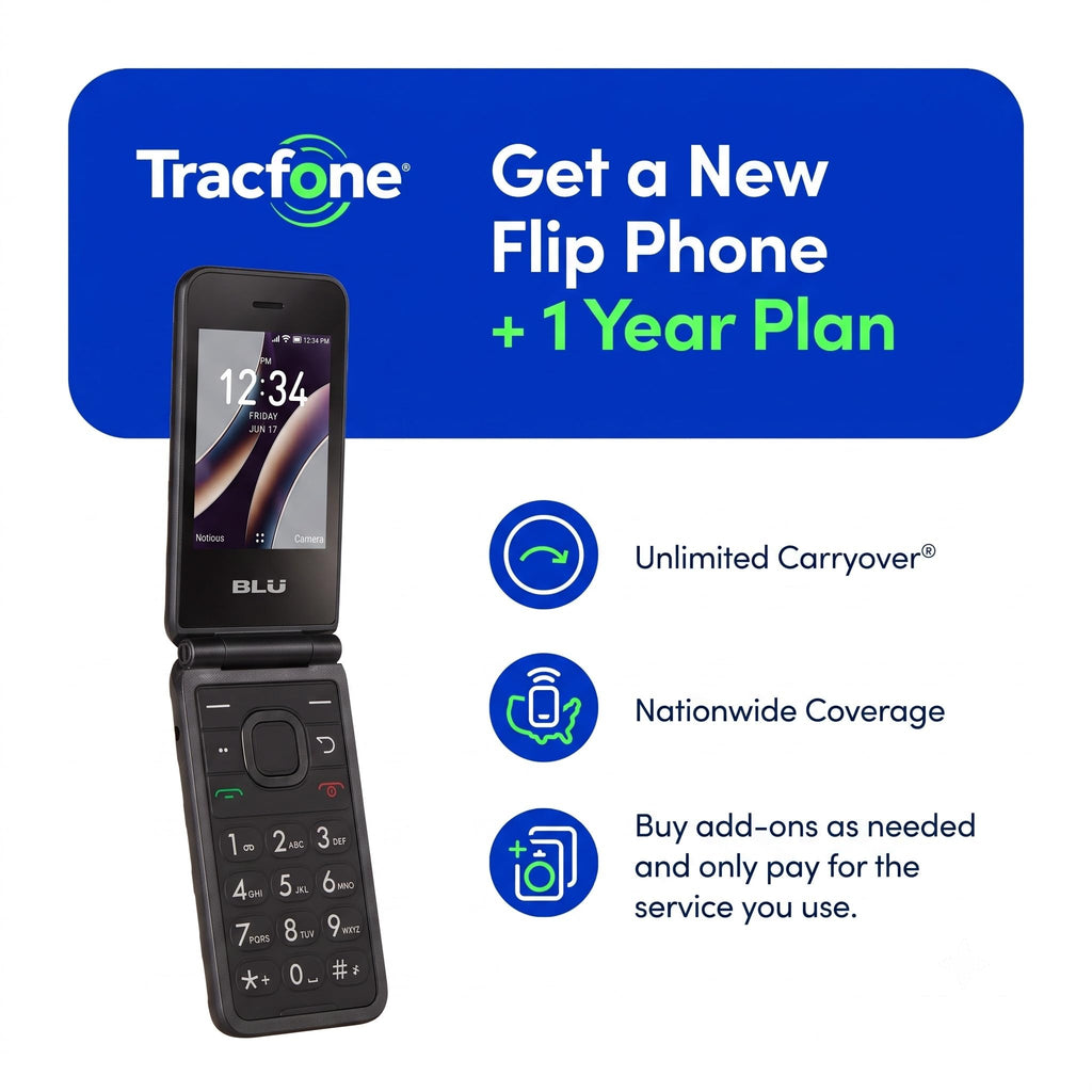 Black 4G Flip Phone S24035