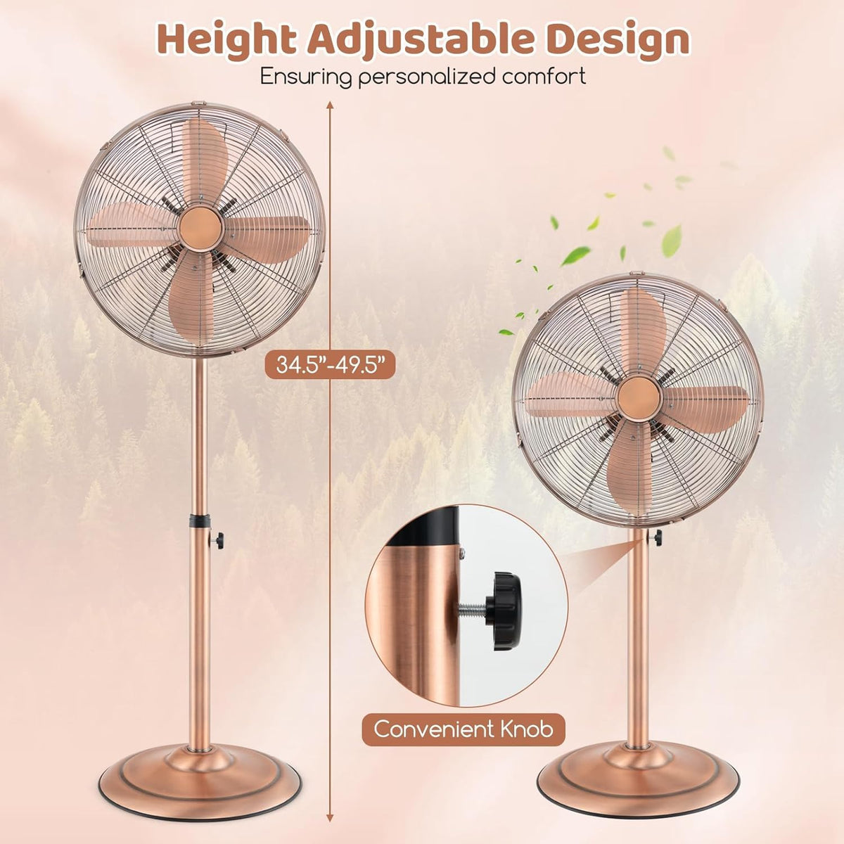 16'' Oscillating Pedestal Fan with 3 Speed H445