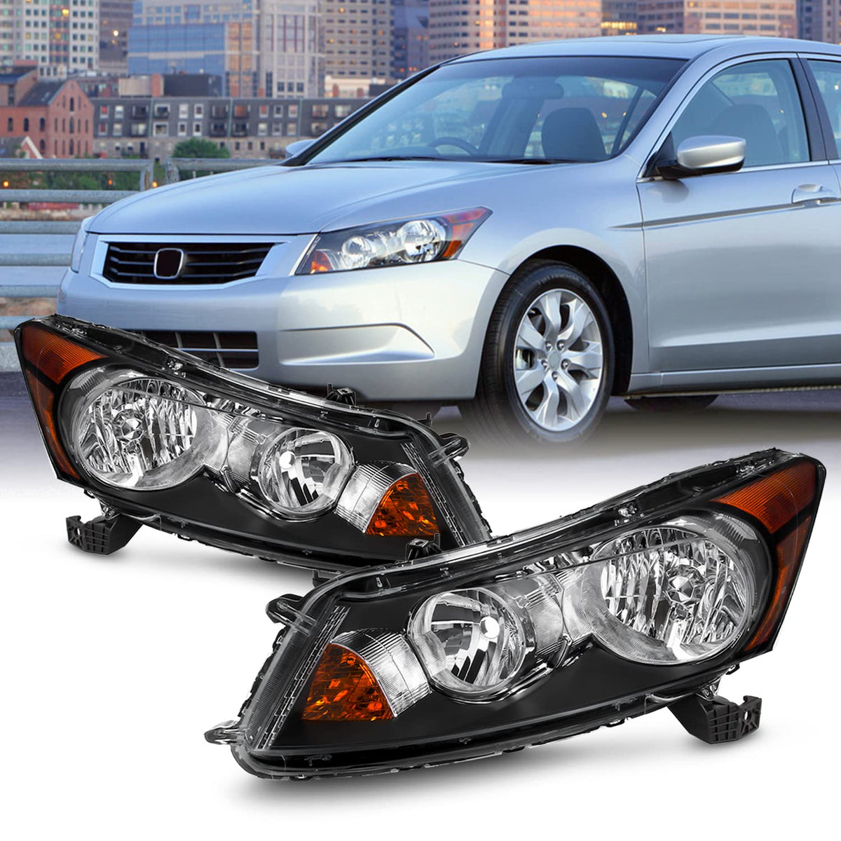 Black Headlights Assembly L214