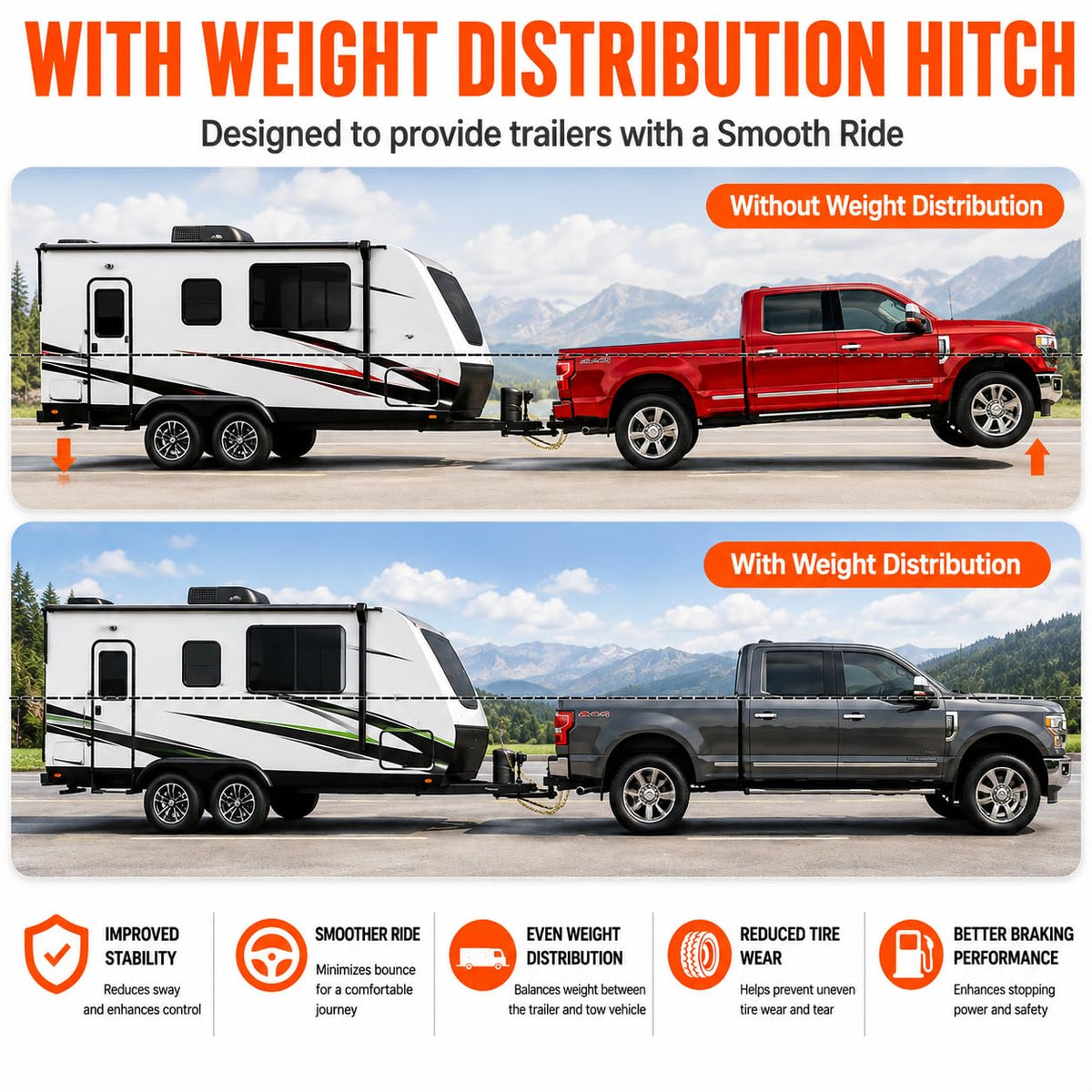 1,000 lb Weight Distribution Hitch with Sway Control V728301