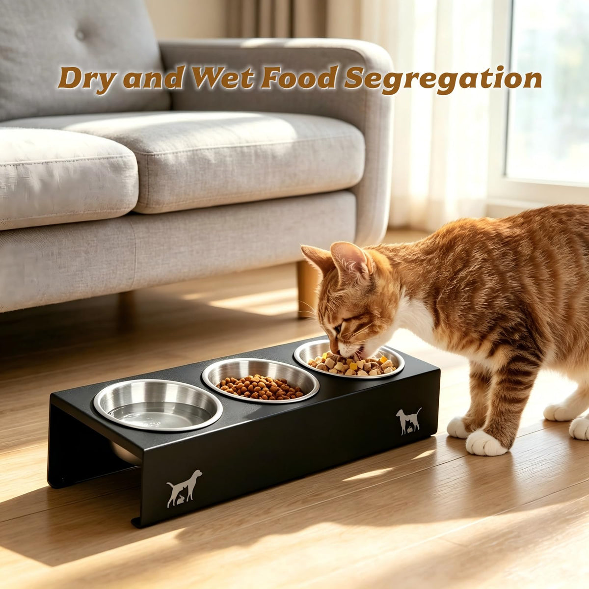 15° Tilted Stainless Steel Cat Bowls 3 Pack R791515