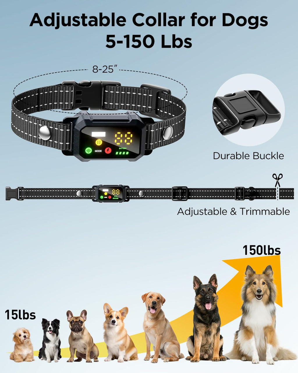 Dark Blue IP67 Waterproof Dog Training Collar W95504