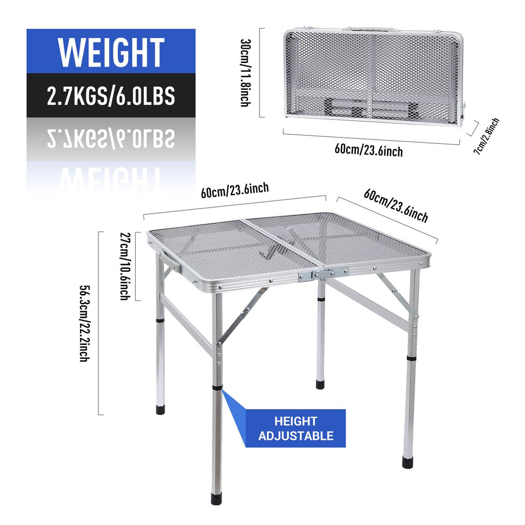 Height Adjustable Aluminum Folding Table F1051