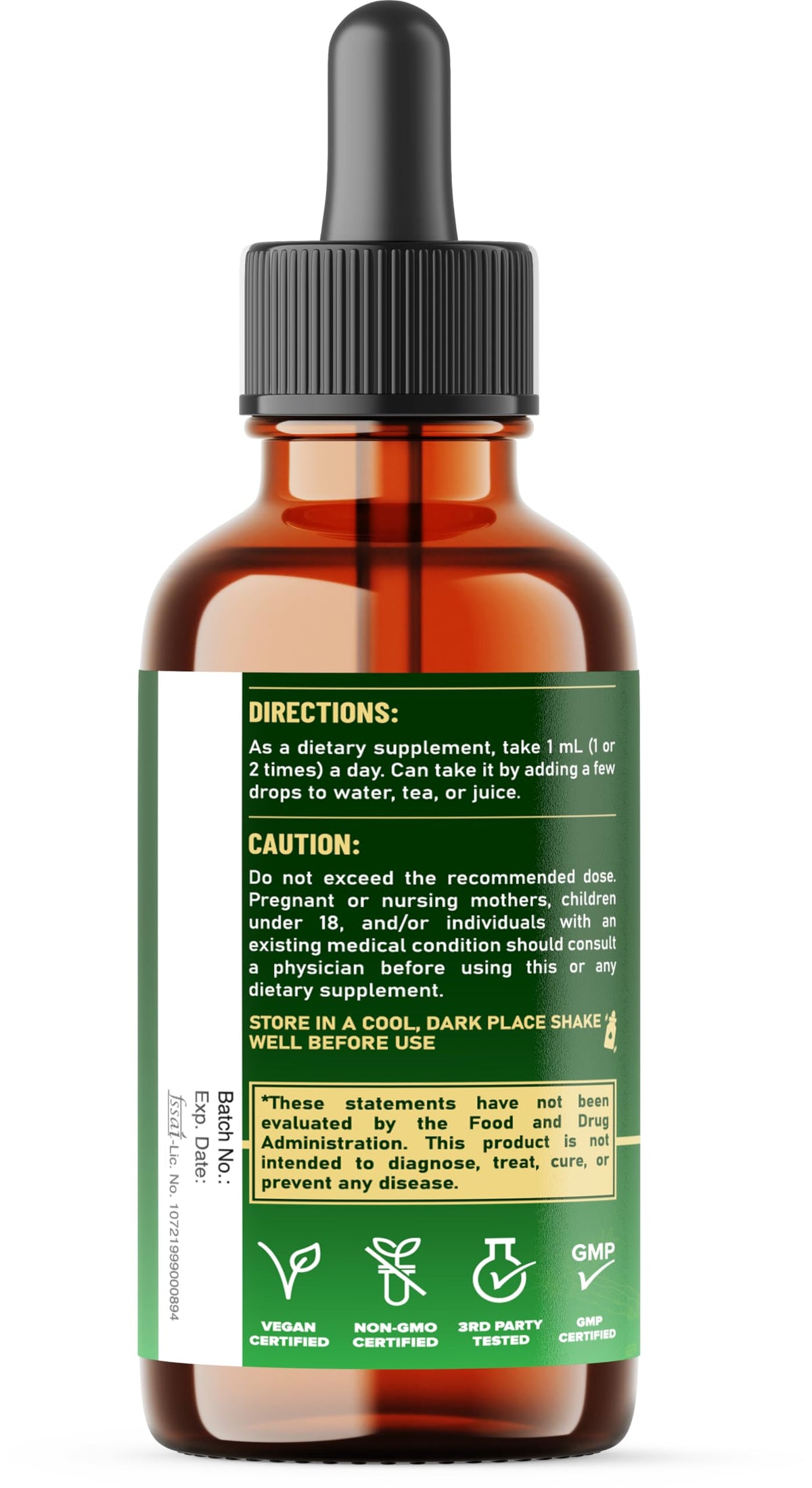 Maca Root Liquid Drops with Ashwagandha, Fenugreek, Beet Root and L-Arginine, 1 FL Oz F3205