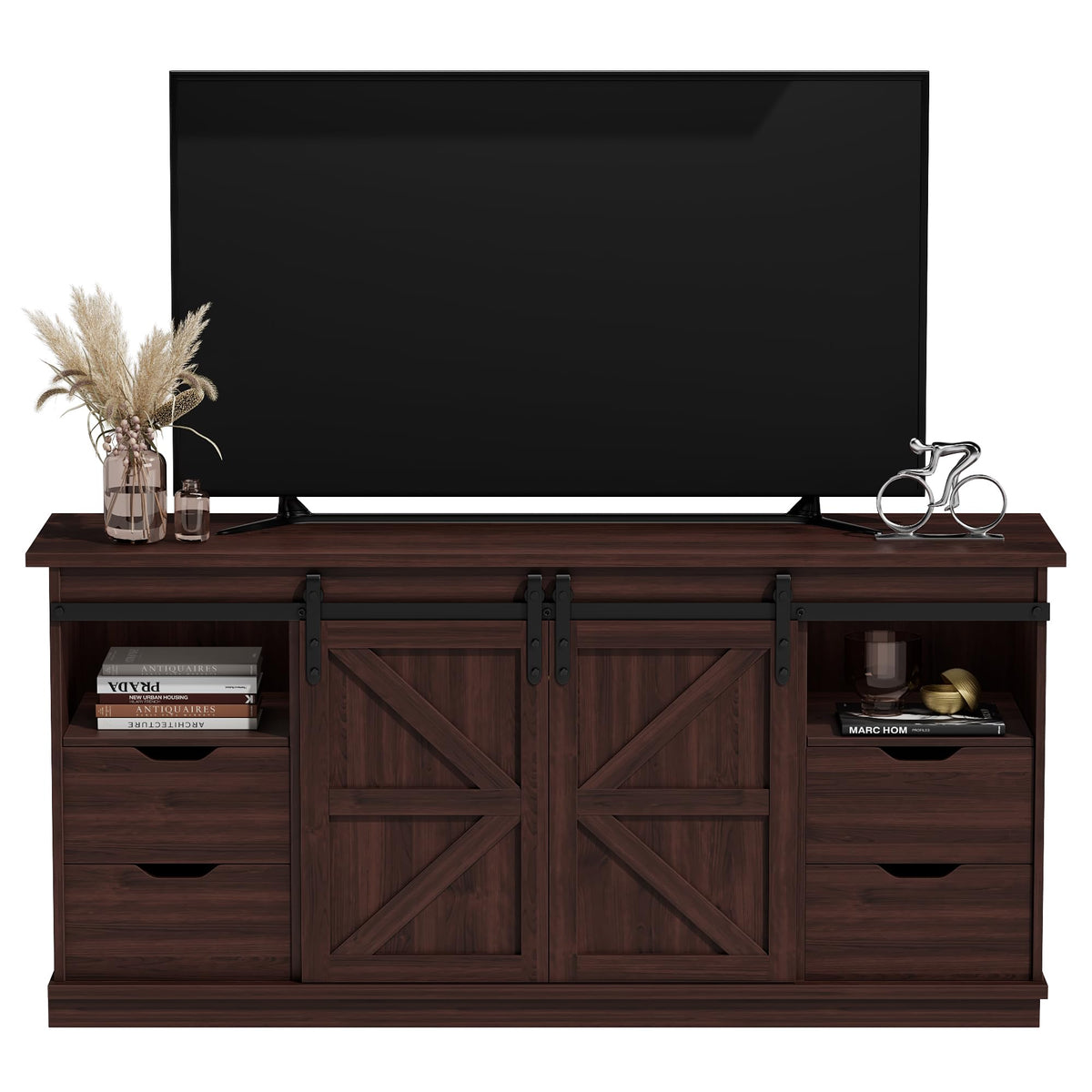 Rustic Oak 4 Drawer TV Stand N4158