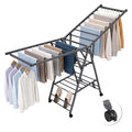 Foldable Metal Clothes Drying Rack with Wheels H826