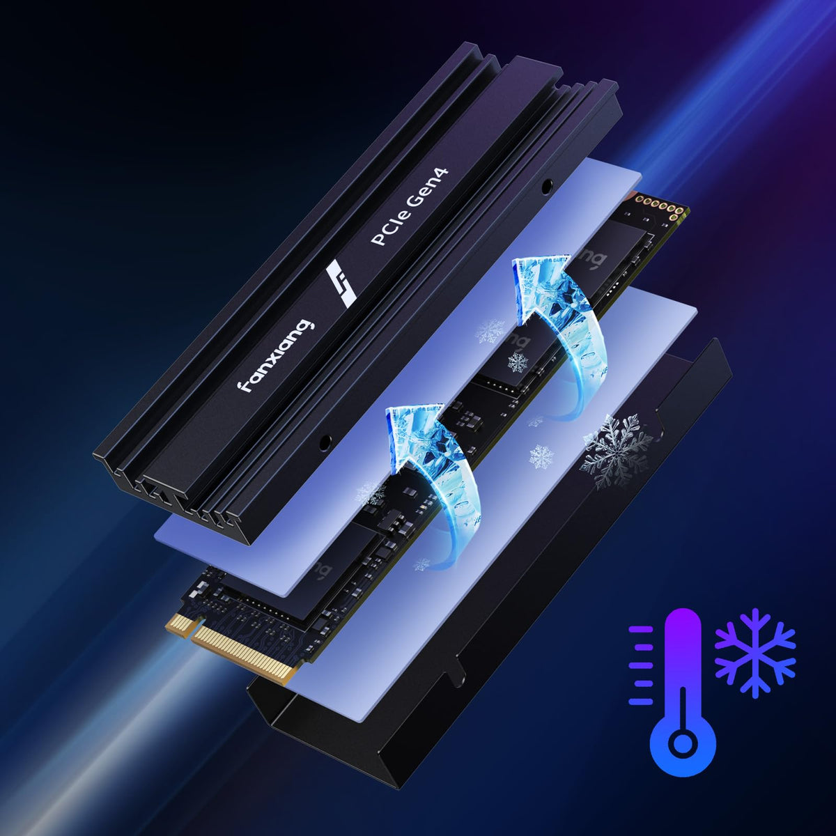 1TB NVMe M.2 PCIe Gen 4 Internal SSD with Heatsink E881661