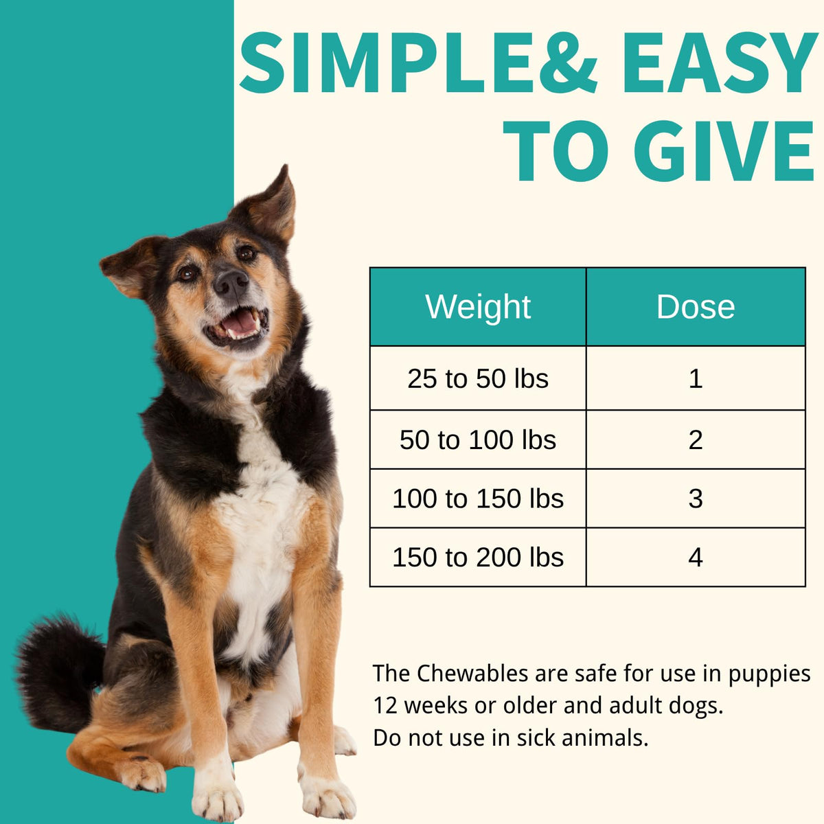 Pyrantel Pamoate and Praziquantel De-wormer Tablet for Medium & Large Dogs E40678