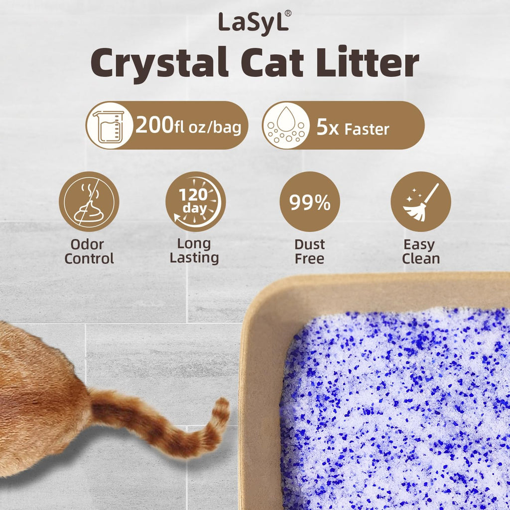 Crystal Cat Litter Silica Gel Non-Clumping Unscented 17.2 lb T809538