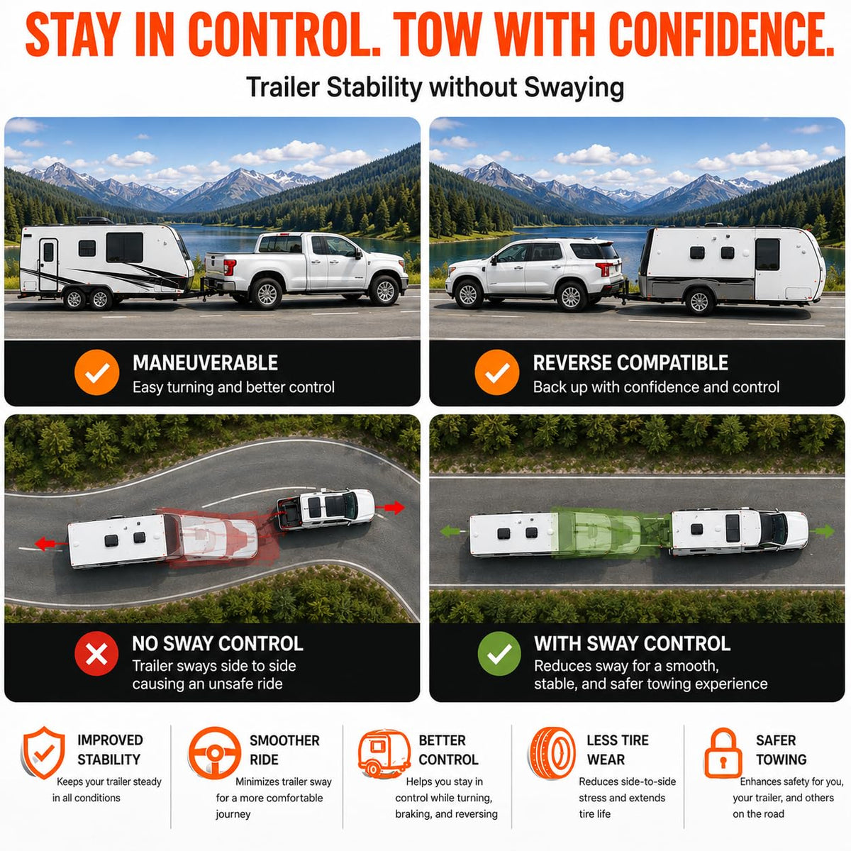 1,000 lb Weight Distribution Hitch with Sway Control V728301