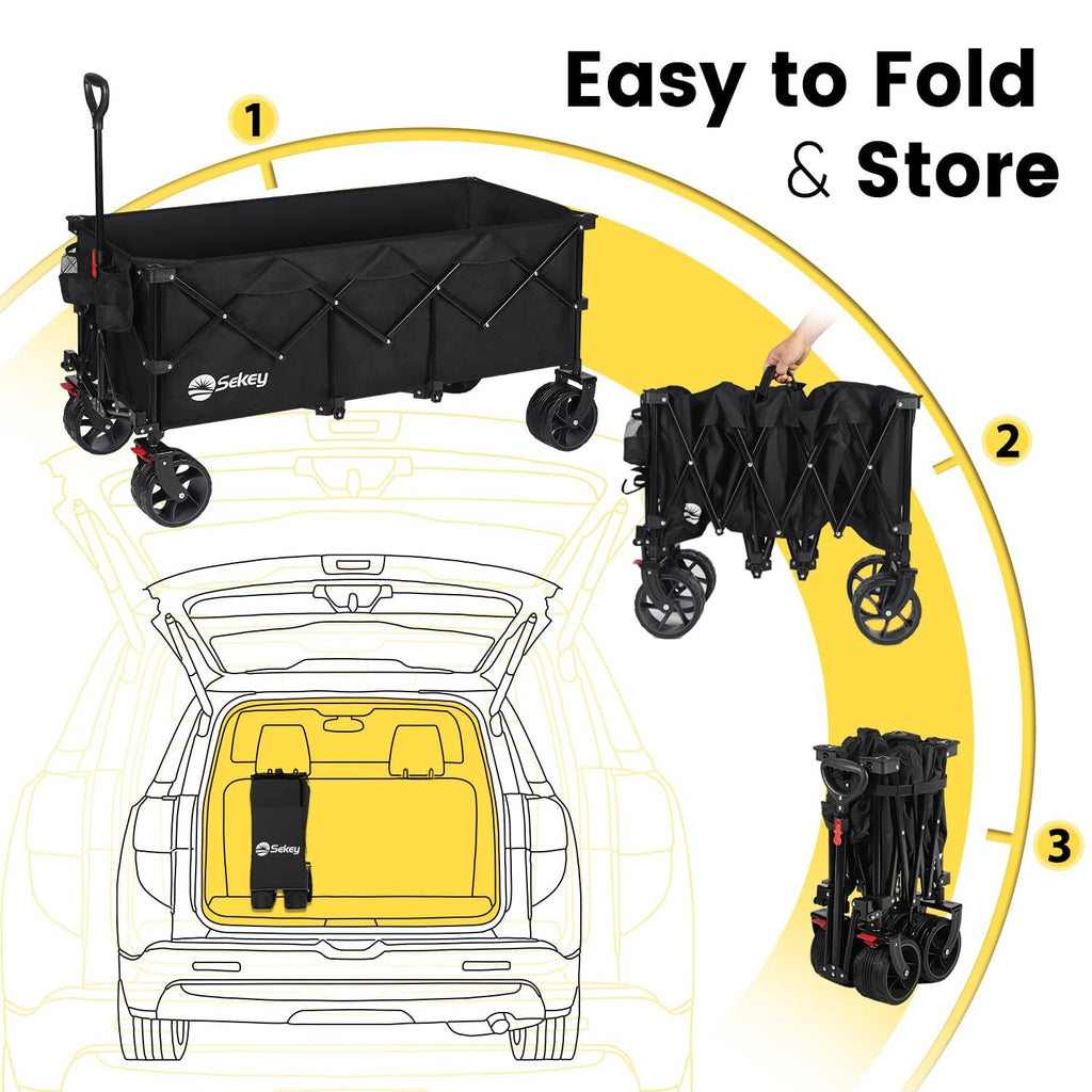 300L Extended Collapsible Wagon, 660 lb Capacity A58655