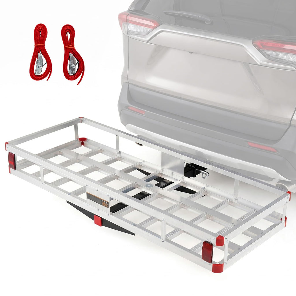 Aluminum Hitch Mount Cargo Carrier with 9" Side Rails, 500 lbs Capacity T485531