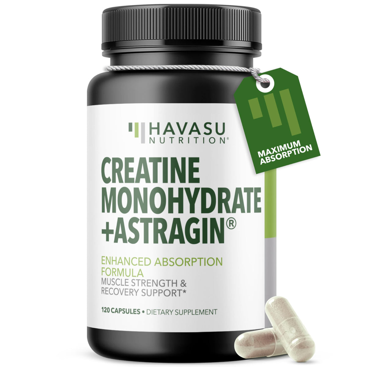 Creatine Monohydrate Capsules 3g Per Serving M4958