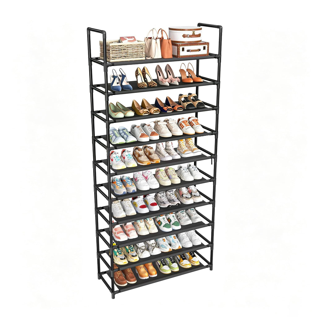 Black 10 Tier Shoe Rack G375089