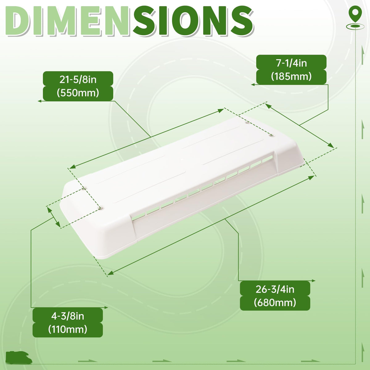 RV Refrigerator Vent Cover C959