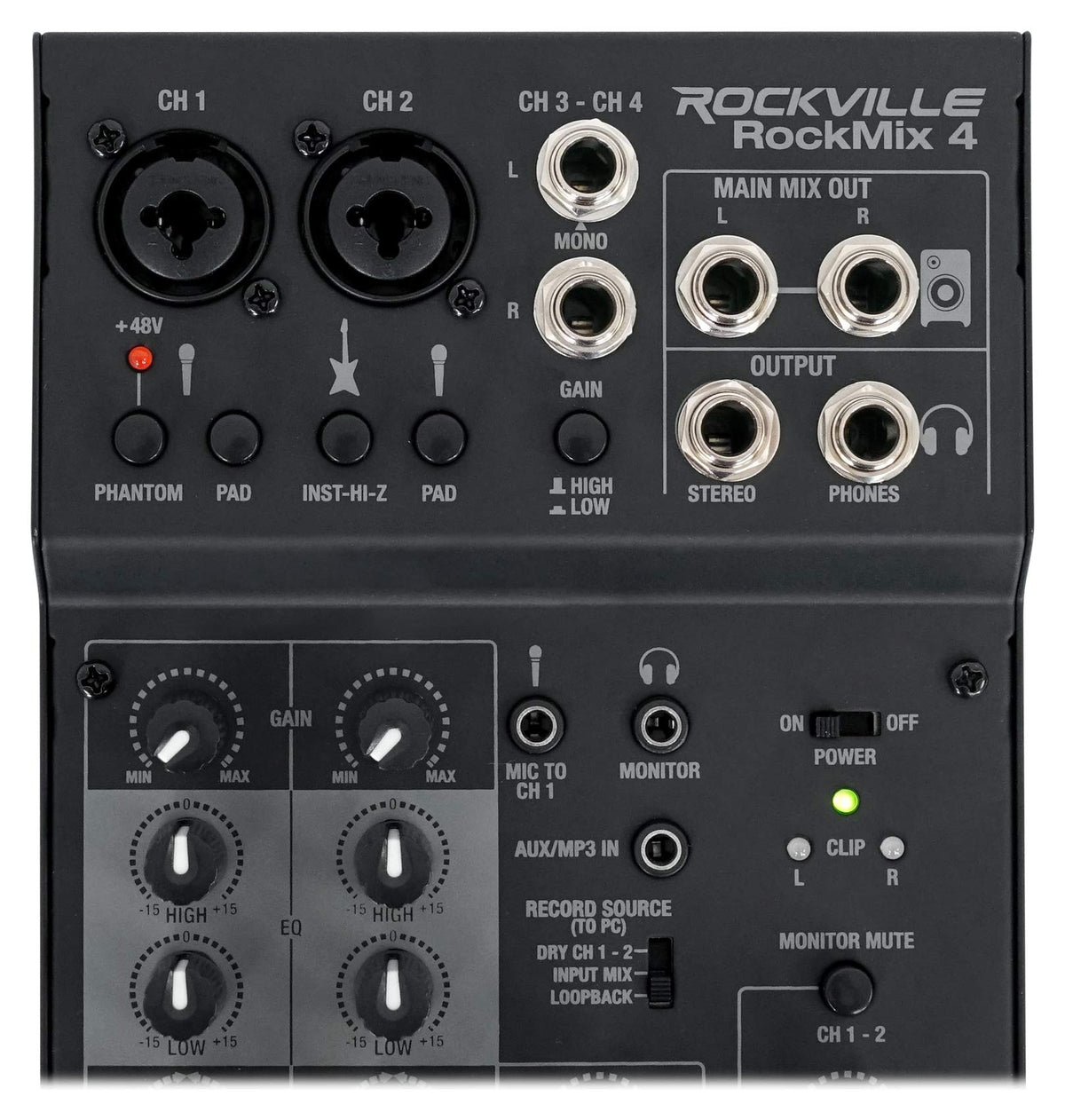 4-Channel Pro Recording Mixer with USB Interface O324105