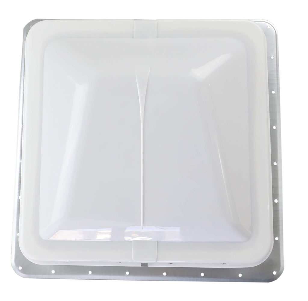 White Manual Crank RV Roof Vent with Screen F88500